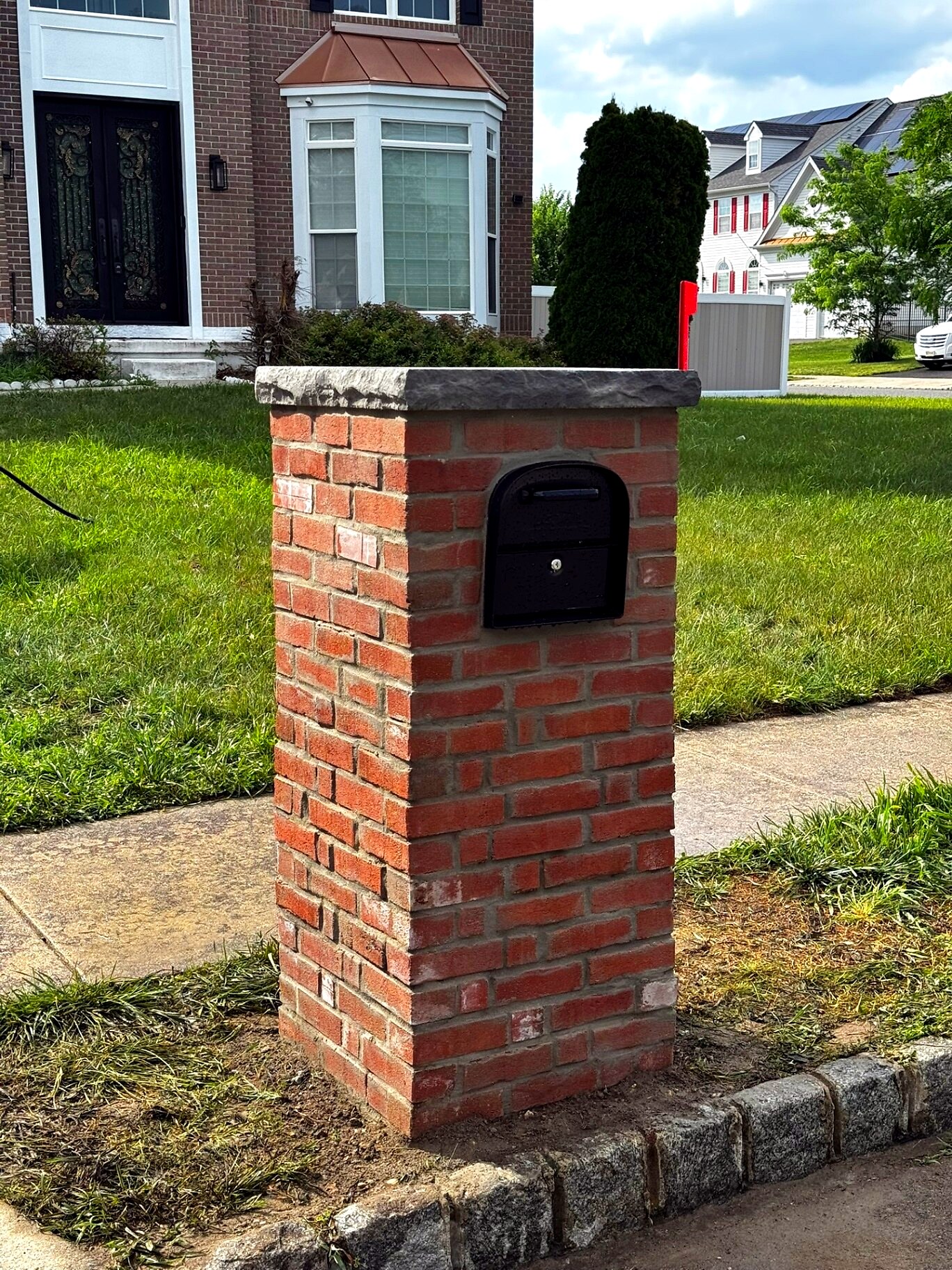 Custom Brick Mailbox Column — Williamstown, NJ