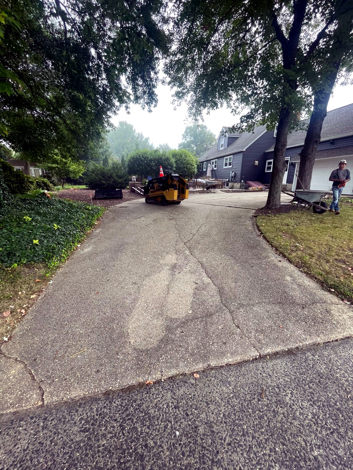 Full concrete driveway replacement Pennsauken NJ – before